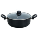 Bateria de cocina 7 Piezas Aluminio Antiadherente Negro