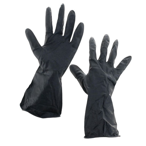Guante De Albañil De Goma Talla Unica Negro
