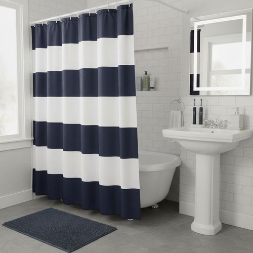 Cortina bano poliester 178X180 cm Hexton