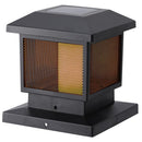 Farol Solar Poste Led Flama Negro