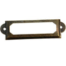 Tarjetero Rectangular Antiguo Para Muebles Y Cajones