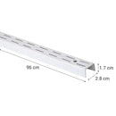 Pilar ranurado doble metal 96 cm blanco