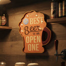 Letrero Led Cerveza Beige 29x5 cm