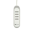 Alargador 4 Tomas Usb A + Usb C 3 M Blanco