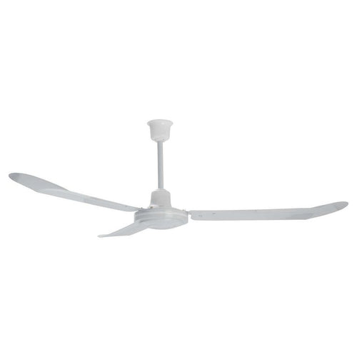 Ventilador de Techo Metal Blanco 3 Aspas con Interruptor a la Pared