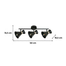 Foco Interior Direccional Savannah 3 Luces Metal Negro