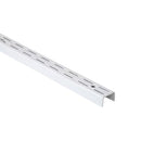 Pilar ranurado doble metal 160 cm blanco