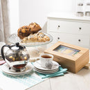 Caja Para Te Bambu Rectangular 16X21 Cm Cafe