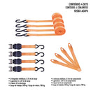 Set de Cintas Trincaje 6 Piezas 5 m 25 mm 350 Kg