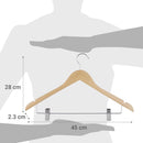 Colgador de ropa con clips madera