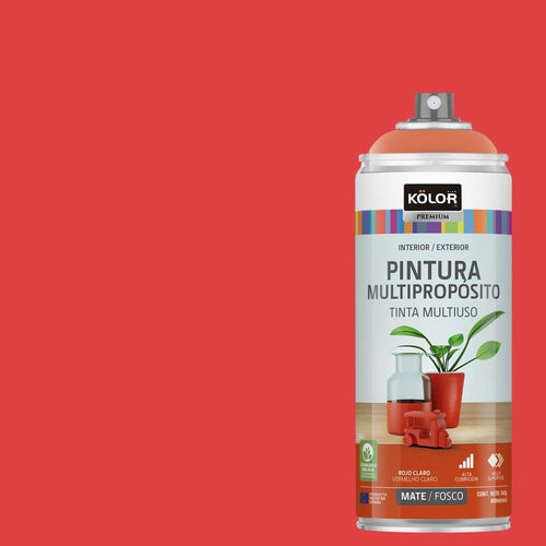 Pintura Esmalte Base Agua Spray 0.4 l Mate rojo