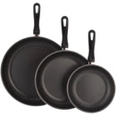 Set 3 Sartenes Antiadherentes 20 cm25 cm30 cm Fierro Rojo/Negro
