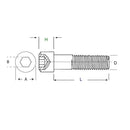 Perno parker metrico M6-1.0x16 mm pavonado 2 unid