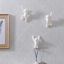 Set De 3 Ganchos Buddy Plastico Blanco