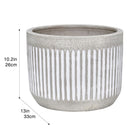 Macetero Vitoria De Ceramica 33X26 Cm Gris