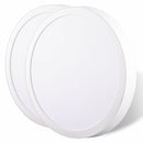 Pack 2 Panel Led Sobrepuesto Circular Blanco 24W Luz Calida