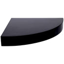 Repisa de Esquina Melamina 1 Nivel(es) 25x3.8x25 cm Negro