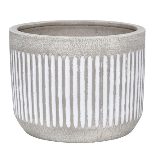 Macetero Vitoria De Ceramica 33X26 Cm Gris