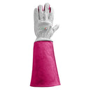 Guante De Cuero S Fucsia / Blanco