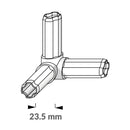 Conector 90 Grados 3 Espigas Redondo Para Tubos