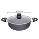 Olla de Aluminio 24 cm 3,5 Litros Negro Gourmet