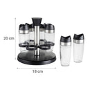 Set de 6 Especieros con Rack Transparente 20 cm