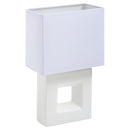 Lampara Mesa Ceramica Quad Blanco 11X29 Cm