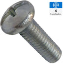 Perno cabeza pan metrica M5-0.8x40 mm zincada 4 unid