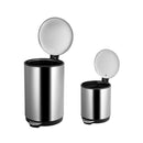 Set Papeleros 18 Litros Metal Gris