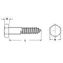 Tornillo Tirafondo Madera 100 mm 6 mm 2 unidad(es)
