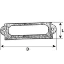 Tarjetero Rectangular Antiguo Para Muebles Y Cajones
