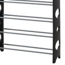 Zapatera Metal 10 Nivel(es) 154x63x20 cm Negro