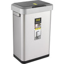 Papelero 45 Litros Acero Inoxidable Gris