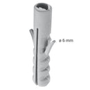 Tarugo con tornillo 6 mm 12 unidades