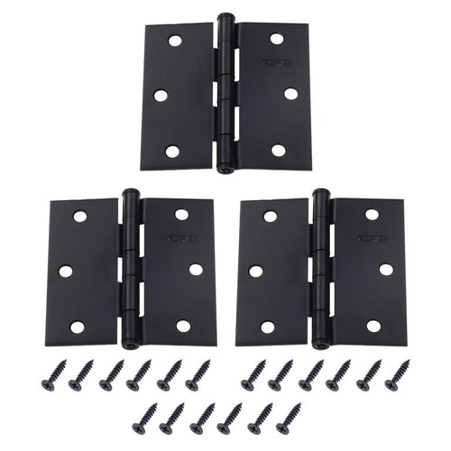 Pack 3 Unidades Bisagra3,5X3,5'' Negro