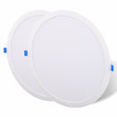 Pack 2 Panel Led Empotrado Circular Blanco 24W Luz Calida