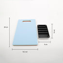 Set 4 Tablas de Cortar de Plastico 18.3x28 cm Azul/verde/gris/rojo