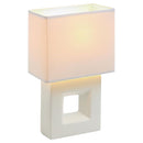 Lampara Mesa Ceramica Quad Blanco 11X29 Cm