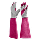 Guante De Cuero S Fucsia / Blanco
