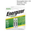 Pack De 2 Pilas Recargables Aaa 700 Mah 1,2V
