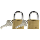 Set Candados 2 Unidades 40 Mm Bronce Con Llaves