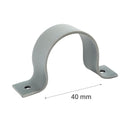 Abrazadera Pack PVC-S 40mm Gris 5u