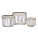 Macetero Vitoria De Ceramica 26X21 Cm Gris
