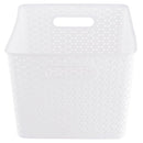 Canasto Ratan 30x22.5x35.5 cm 6 l Blanco