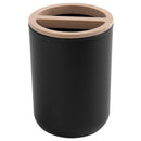 Set 4 Piezas Negro Plastico/Bambu