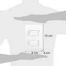 Interruptor doble 9/15 10 A Luzica Blanco