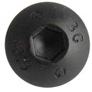 Perno cabeza boton M5 x 20 mm c/tuerca pavonado negro 2u