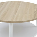Mesa de Centro Jamie Cafe/Blanco 60x60x45 cm