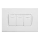 Interruptor triple 9/32 10 A Clio Blanco