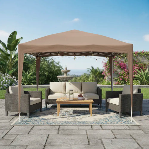 Toldo Plegable 3X3 Metros Taupe
